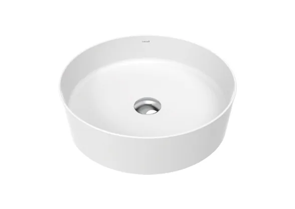 Creavit Loop round bowl washbasin in white